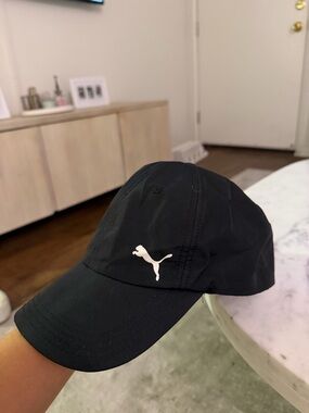 Puma Black Baseball Cap with White Logo